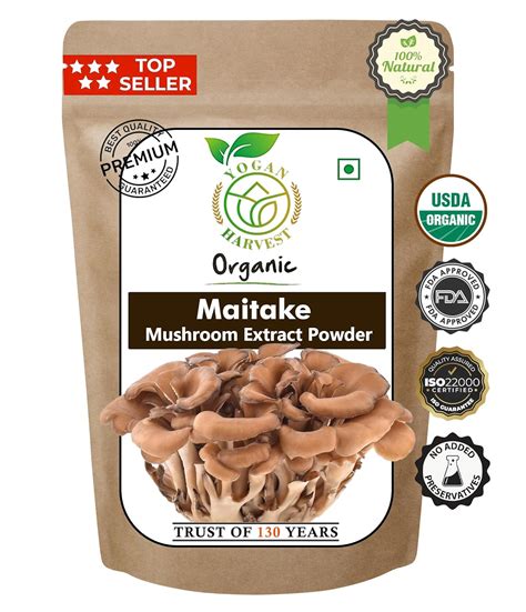 Yogan Harvest - USDA Organic Maitake mushroom Extract Powder (100 gm ...