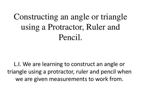 Image result for How to Construct a Triangle Using Protractor PDF