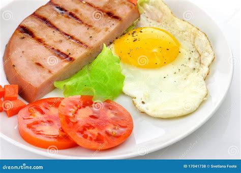 Ham and egg stock photo. Image of vegetable, white, tomato - 17041738