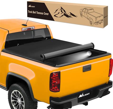 Nilight Soft Roll Up Truck Bed Tonneau Cover Compatible with Chevy Colorado/GMC Canyon 2015 2016 ...