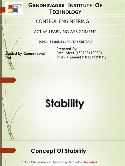 Image result for Stability Theorem
