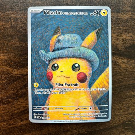 Pokémon Van Gogh Museum: Pikachu With Grey Felt Hat Proxy - Etsy