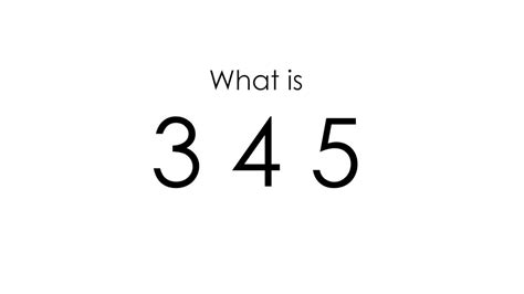 What is 345? - YouTube