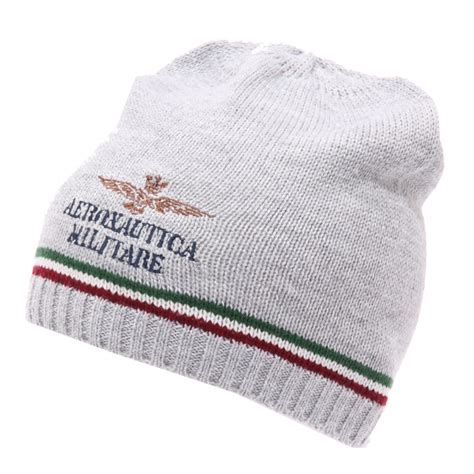 5419AG cuffia uomo AERONAUTICA MILITARE grey beanie hat man