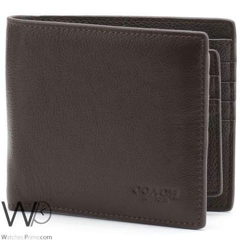 Coach brown wallet leather for men | Watches Prime
