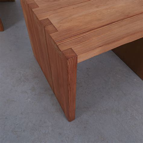 Charlotte Perriand (Style of) Pair of Pine Wood Side Tables, 1960 – DERIVE