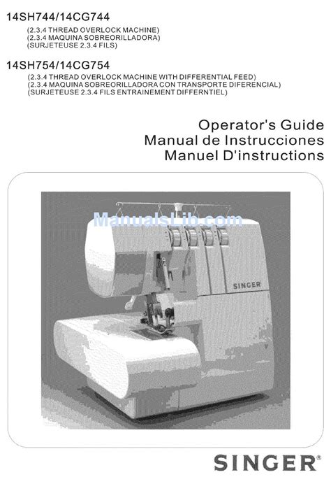 Image result for Singer Model 14SH754 How to Set