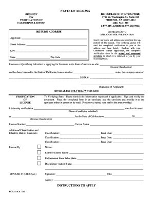 Fillable Online azroc California Reciprocity RC-L-311 CA - Arizona ...