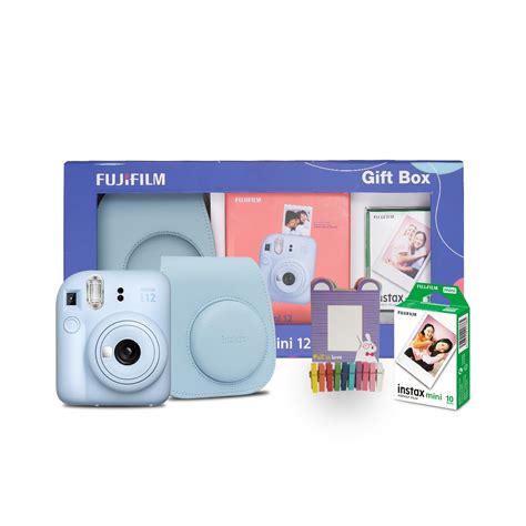 Fujifilm Instax Mini 12 Gift Box with 10 Shots- Blue : Amazon.in ...