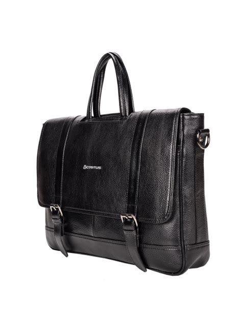 Buy Montana Black Genuine Leather 13 inches Laptop Bag Bag Manufacturer