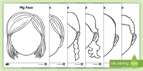 Blank Face Templates (teacher made) - Twinkl