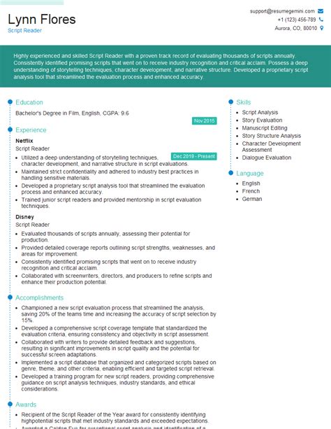 Image result for Shells Script Resume Free