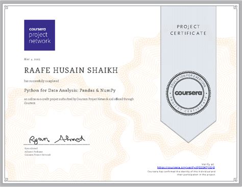 Project Certificate: Python for Data Analysis (Coursera) - Studocu