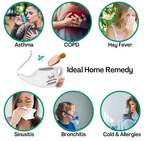 Buy Klass Home Ceramic Neti Pot with Himalayan Salt, 250ml Neti Pot ...