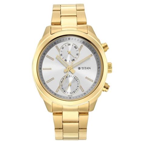 Buy Online Titan Black and Gold Silver Dial Quartz Multifunction ...