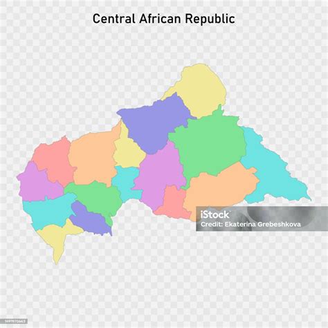 Peta Berwarna Terisolasi Republik Afrika Tengah Ilustrasi Stok - Unduh Gambar Sekarang - Batas ...