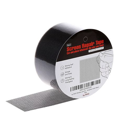 by.RHO Window Screen Repair Kit Tape. Black XL(15FT). 3-Layer Strong ...
