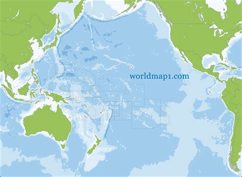 Blank Pacific Ocean Map