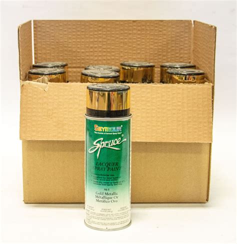 CASE OF 8 CANS OF GOLD METALLIC SPRAY PAINT