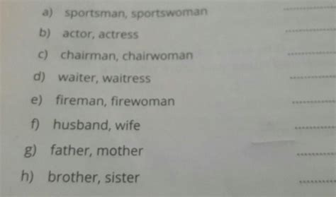 Give common gender nouns for the following - Brainly.in