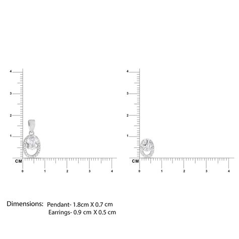 Isabel Silver Oval Halo Pendant Set