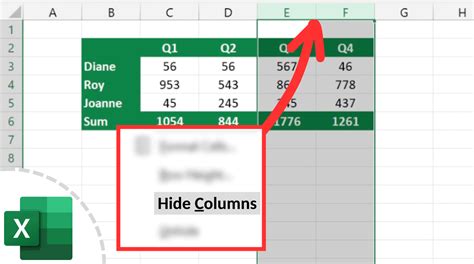 Image result for Excel Conditional Hide Columns