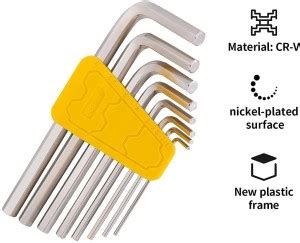 Hand power tool Hex Key Allen Key Set Hex Allen Key (1.5 - 6 mm 8pcs ...