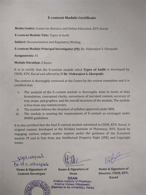 KVV E-Modules - Types of Audit