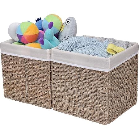 Yankee Trader Decorative Hand-Woven Water Hyacinth Wicker Storage ...