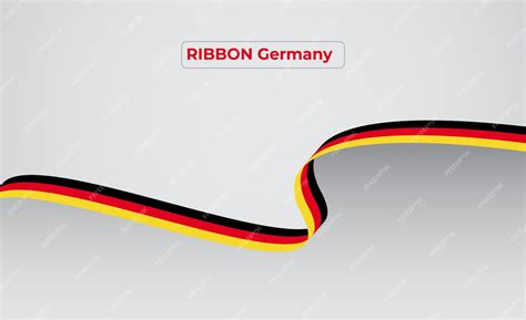 Realistic ribbon with germany flag colors | Premium Vector