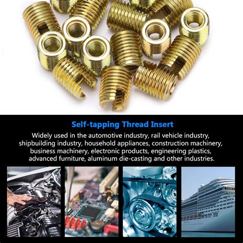 20Pcs 302 Self-Tapping Inserts,Carbon Steel Self-Tapping Screw Thread ...