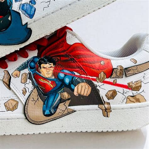 Nike Court Vision X Superman Custom Sneakers | Moreiarty