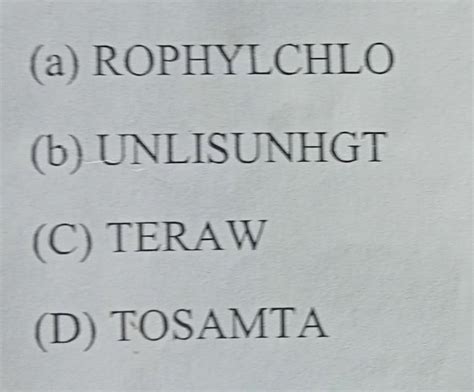 Rearrange the letters into meaningful words. - Brainly.in