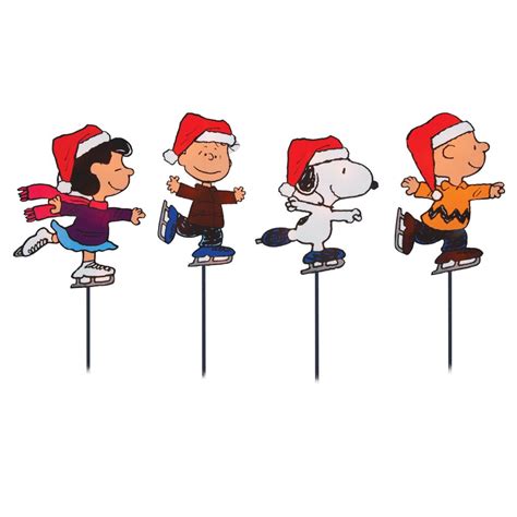 Buy ProductWorks 8-Inch Pre-Lit Peanuts Skating Christmas Pathway ...