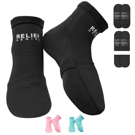 Relief Genius Cold Therapy Socks With Reusable Gel Ice Packs ...