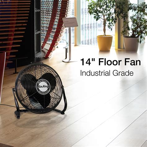 Air King 18″ Industrial Grade High Velocity Pivoting Floor Fan, 1/20 HP, Black, 9214, New ...