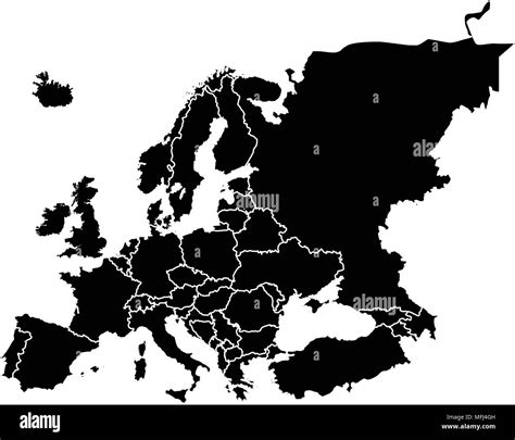 Political map of Europe Stock Vector Image & Art - Alamy