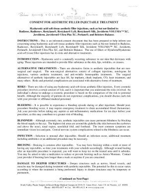 Fillable Online Radiesse / Resytlane / Hylaform Consent Form Fax Email ...