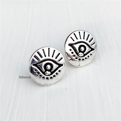 Evil Eye Silver Stud – SILBERUH