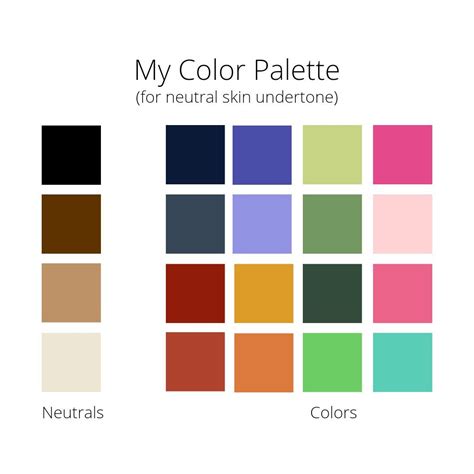Neutral Skin Tone Color Palette