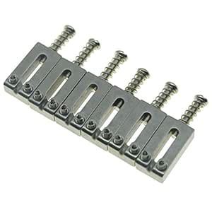 Guyker 10.5mm Guitar Bridge Saddles (Pack of 6) ââ‚¬â€œ Stainless Steel ...
