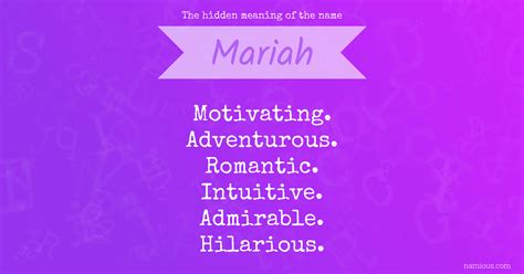 The hidden meaning of the name Mariah | Namious