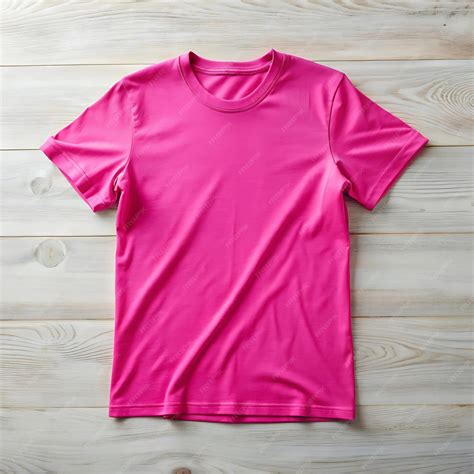 Hyper Realistic Hot Pink T Shirt Mock up in 3D | Premium AI-generated image