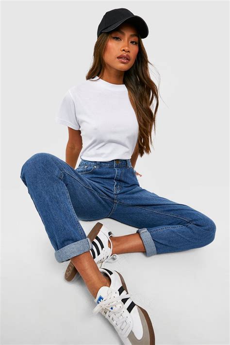 High Waisted Mom Jeans | boohoo USA
