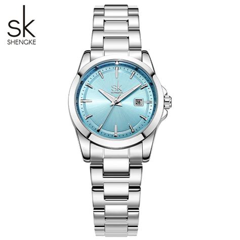 SK Women’s Stainless Steel Quartz Watch – Fashion Round Dial, Waterpro ...