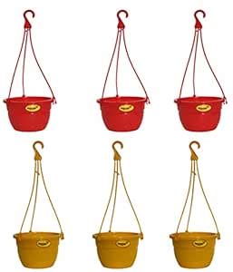Synergy Plast Hanging Flower Planter Pot for Balcony, Home Decor, Set ...