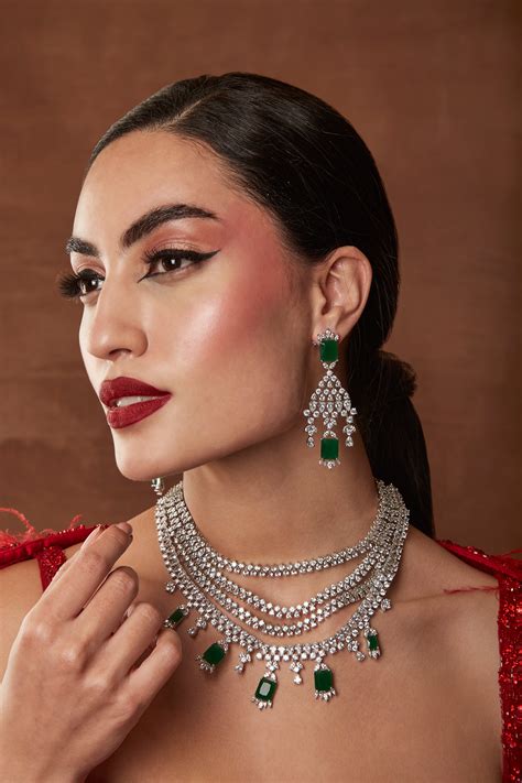 Liam Four Liner Diamond Necklace – Ekathva Jaipur