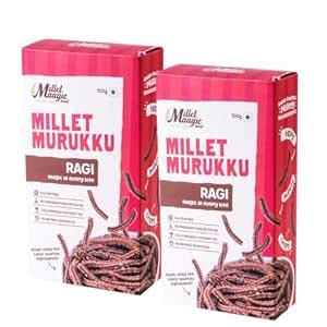 Millet Ragi Murukku 100gms Pack of 2 /Chakli | Crispy & Delicious ...