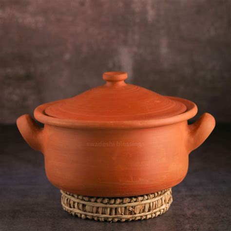 Premium Unglazed Clay Pot for Serving | Earthen Kadhai | Flat Terracot ...