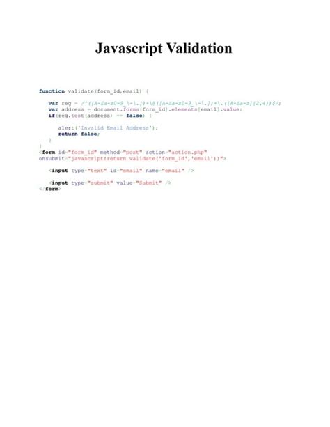 Image result for JavaScript Validation Theory